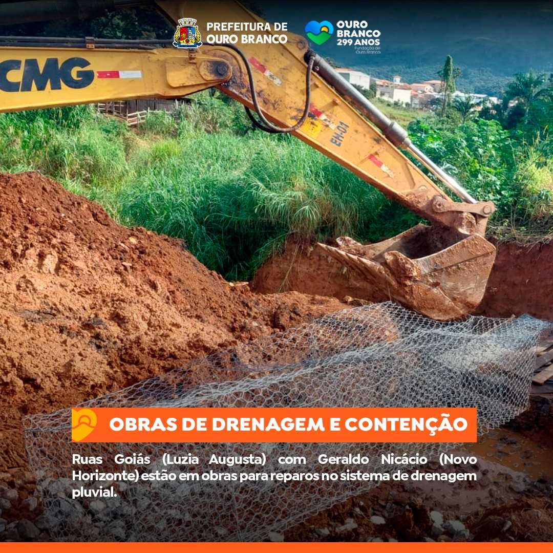 Obras de drenagem e contenção